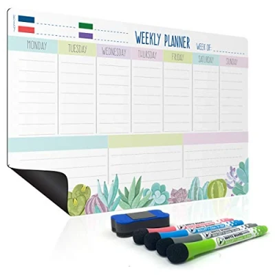 Afbeelding van Joejis Kitchen wekelijkse planner bord, voor het gezin &amp; maaltijdplanner, magnetische