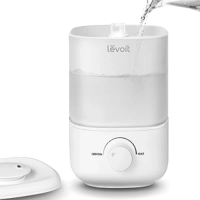 Afbeelding van LEVOIT Mini luchtbevochtiger 2,5 liter tot 25 uur voor slaapkamer, kinderkamer, 26 dB, stil, met 360 draaibaar mondstuk, automatische uitschakeling