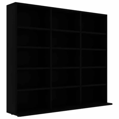 Afbeelding van vidaXL Cd kast zwart 102 x 16 177,5 cm bewerkt hout