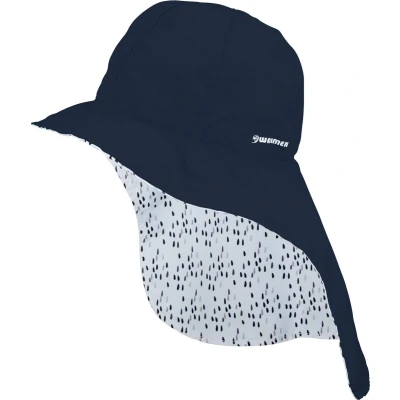 Afbeelding van Waimea UV Hoed met Achterflap Kinderen Reversible Bora Marine