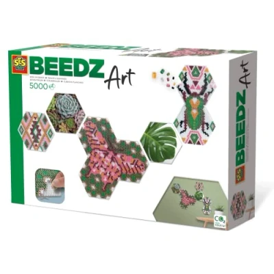 Afbeelding van Spel/set SES Creative Beedz Art Hex tiles Botánica (FR)