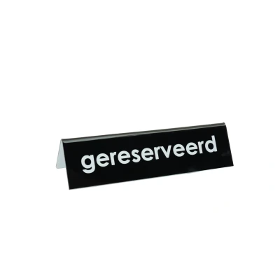 Afbeelding van Luxe Acrylglas Gereserveerd Bordje / Tafelbordje Type Bronze