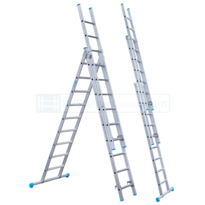 Afbeelding van Eurostairs 3 delige Rechte Reformladder 3x9 Sporten