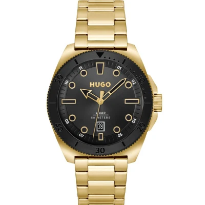 Afbeelding van HUGO BOSS heren Visit horloge HU1530304 in de kleur Goud