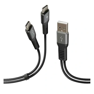 Afbeelding van Kabel met dubbele connector, Usb &gt; Type C