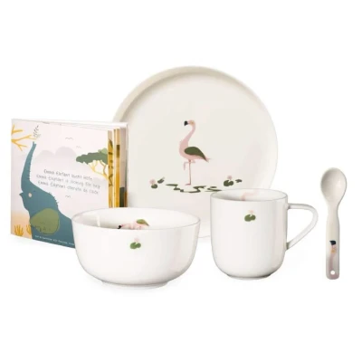 Afbeelding van ASA Selection Kinderservies Kids Fiona Flamingo 5 delig