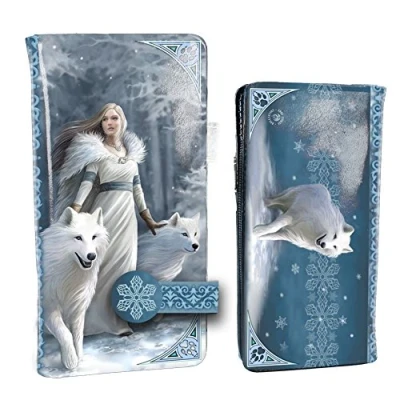 Afbeelding van Nemesis Now Dames Portemonnee Winter Guardians Wolf reliëf Anne Stokes (bxhxd) ca. 18,5cm x 9,5cm 2,5cm