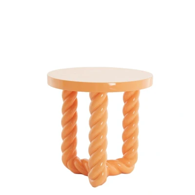 Afbeelding van Light &amp; Living Bijzettafel Vallejo Lichtoranje Ø46cm Modern