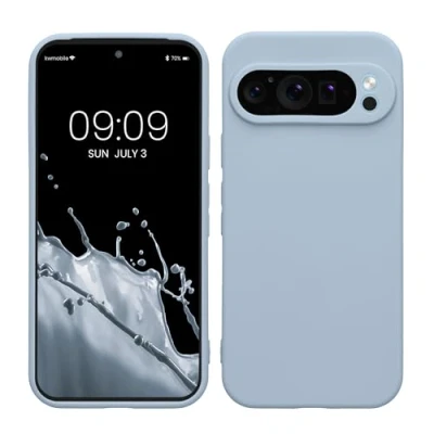 Afbeelding van kwmobile telefoonhoesje geschikt voor Google Pixel 9 Pro Hoesje smartphone Precisie camera uitsnede In mat lichtblauw