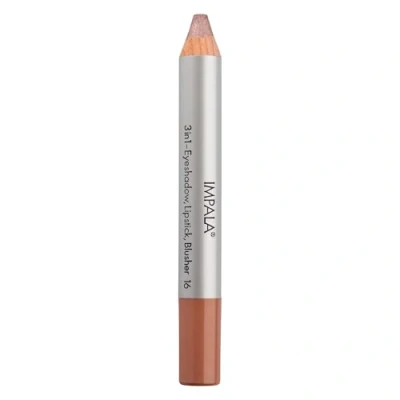 Afbeelding van Impala 3 in 1 jumbo potlood, kleur 16 zalm, oogschaduw, lippenstift en rouge, gladde langdurige textuur, intensieve kleuren