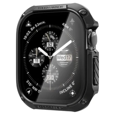 Afbeelding van Spigen Tough Armor beschermhoes compatibel met Apple Watch serie 10 46 mm (2024) zwart