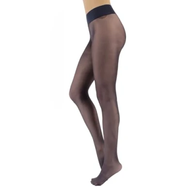 Afbeelding van CALZITALY Trasparente Naadloze panty met stippen, dames, S, M, L, XL, XXL, zwart, blauw, huidskleur, zon, bruin, 15 denier, gemaakt in Italië, Blauw