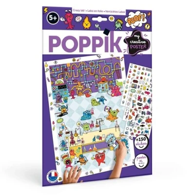 Image de Jeu créatif Poppik Labo en Folie avec 150 Stickers