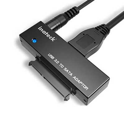 Afbeelding van Inateck USB 3.0 naar SATA converter, adapter voor 2,5 / 3,5 inch drives, HDD, SSD, met 12V 2A voeding