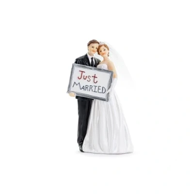 Afbeelding van PartyDeco Cake Topper Just Married 14,5cm