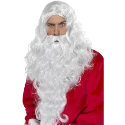 Afbeelding van &quot;Kerstmanpruik en baard voor volwassenen Verkleedattribuut One size&quot;