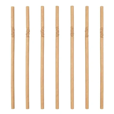 Afbeelding van The Complete 100% Fair series Bending Straws Paper Brown &quot;100% Fair&quot; Ø 6 x 240mm
