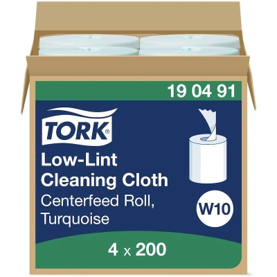 Image de TORK 190491 chiffon de nettoyage peu pelucheux en rouleau dans un seau W10 (60m x 16,5 cm)