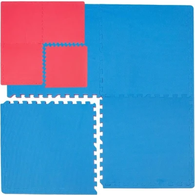Afbeelding van 4 Fitnessmatten 63x63cm 2cm dikke Sportmat XL Puzzelvloermat voor Thuis