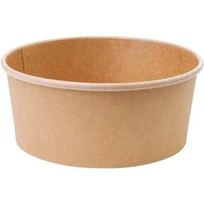 Afbeelding van Fiesta Compostable ronde kraft saladeschaal 1L (300 stuks)