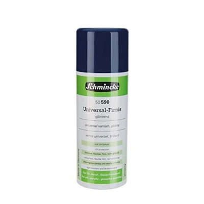 Afbeelding van Schmincke Glanzende universele lak, aerospray, 400 ml, 50 590 042, eindlak voor olieverf, acryl en andere laktechnieken, lak op kunstharsbasis, kleurloos