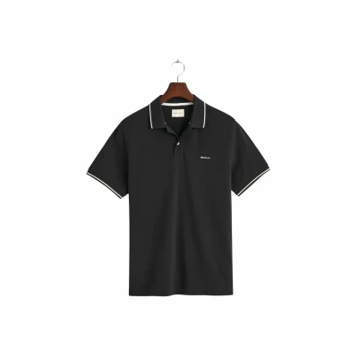 Afbeelding van GANT Tipping Poloshirt, Heren, Maat: 3XL, Schwarz