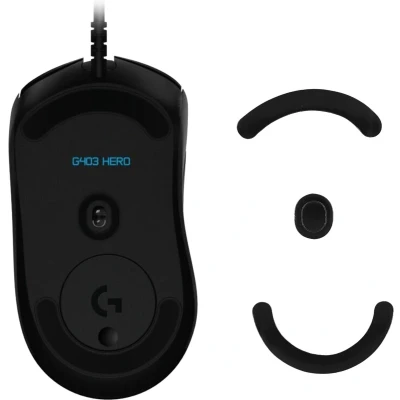 Afbeelding van kwmobile muis voeten sticker geschikt voor Logitech G403 / G603 G703 Computermuis glijder Stickers in zwart