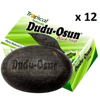 Afbeelding van Dudu Osun Natuurlijke Afrikaanse zwarte zeep, tropisch, 12 stuks