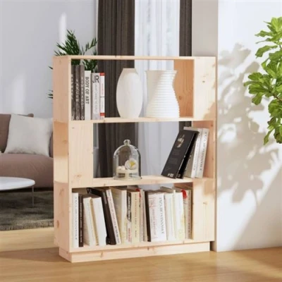 Afbeelding van Boekenkast/kamerscherm 80x25x101 cm massief grenenhout