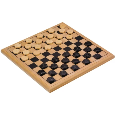 Afbeelding van Damspel Longfield Games hout 30x30cm