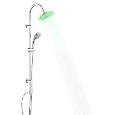 Afbeelding van Regendoucheset met LED verlichting GALAXIS chroomkleurig