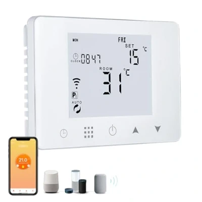 Afbeelding van Dogepro Wifi thermostaat voor gas/waterboiler, slimme wandthermostaat compatibel met Alexa en Google, programmeerbare functie