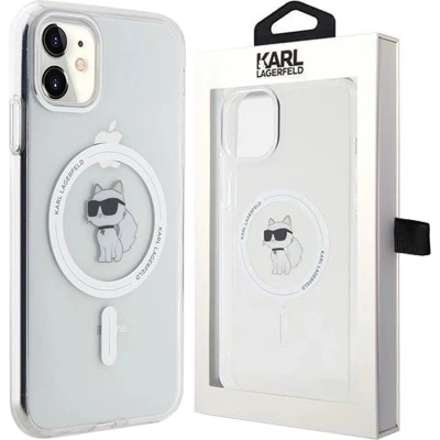 Afbeelding van Karl Lagerfeld IML Choupette MagSafe hoesje voor iPhone 11 / Xr transparant