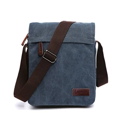 Afbeelding van LOSMILE Schoudertassen voor heren, schoudertassen, tablettas, tas, schooltas, werk of schoolleven, M blauw, Modern