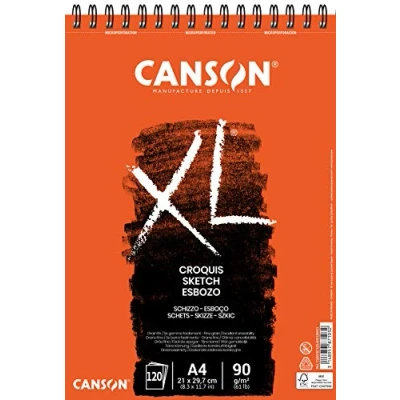 Afbeelding van Schetsblok Canson XL Croquuis A4 90gr spiraal 120vel