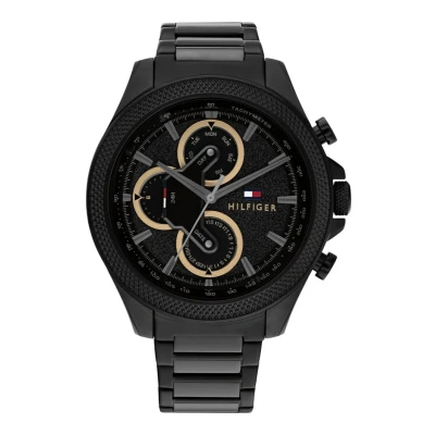 Afbeelding van Tommy Hilfiger heren Clark horloge TH1792081 in de kleur Zwart