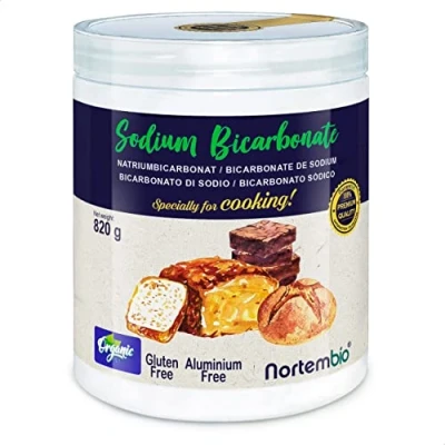 Afbeelding van Nortembio Biologisch natriumhydrogenaat, 820 g, levensmiddelenkwaliteit, speciaal geschikt voor koken, hoogwaardige kwaliteit, incl. e book