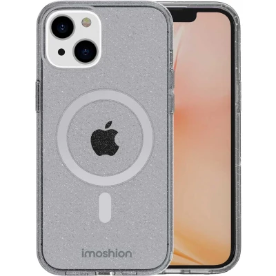 Afbeelding van imoshion Hoesje Geschikt voor iPhone 14 Sparkle Backcover MagSafe Zwart