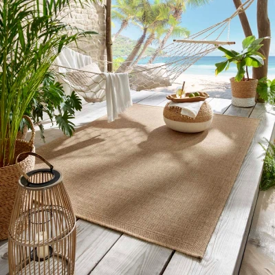 Afbeelding van Jute Buitenkleed Elara Beige 240x340 Cm