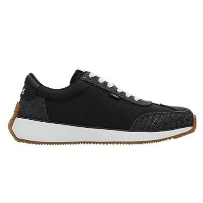 Afbeelding van TOMS Wyndon in Canada Sneakers Dames, Zwart geweven gewassen canvas