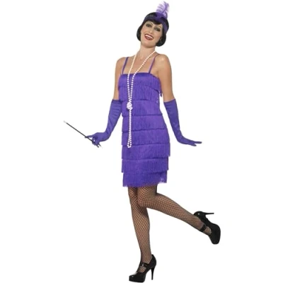 Afbeelding van Smiffys Flapper Kostuum XL Paars