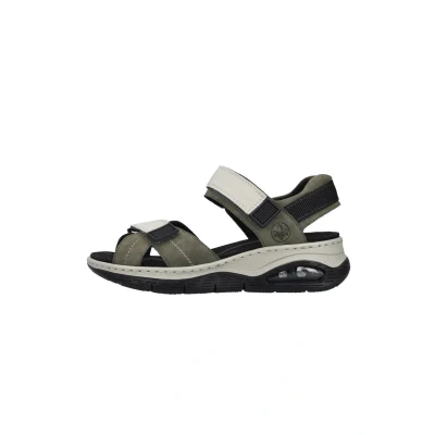 Afbeelding van Rieker Sandalen met sleehak, Dames, Maat: 38, Grün Kunststof