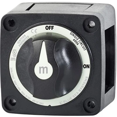 Afbeelding van Blue Sea Systems 6006200 m Series batterijschakelaar ON/OFF met knop, zwart