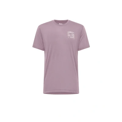 Afbeelding van Jack Wolfskin Vonnan Graphic Sport Tshirt, Heren, Maat: Large, Explore wild blossom
