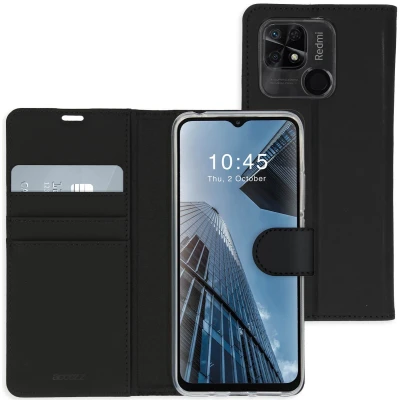 Afbeelding van Accezz Hoesje Geschikt voor Xiaomi Redmi 10C Met Pasjeshouder Wallet Softcase Bookcase Zwart