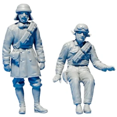 Afbeelding van 1:35 MiniArt 35500 Italiaanse Soldaten WWII Tank Bemanning 5 Figuren met Resin Hoofden Plastic Modelbouwpakket