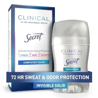 Afbeelding van Secret Clinical Strength Invisible Solid Women&#039;s Anti transpirant &amp; Deodorant Completely Clean Scent, 1,6 vloeibare geur van