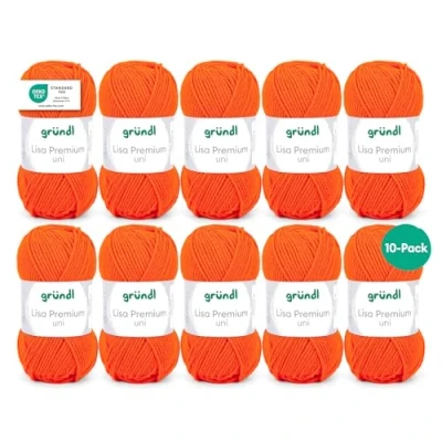 Afbeelding van Gründl Lisa Premium Ballen, Acryl, Oranje, 34 x 31 8 cm, 10 stuks