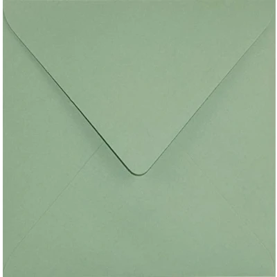 Afbeelding van Netuno 100 groene vierkante enveloppen, 153 x mm, 120 g, Keaykolour Matcha Tea, milieuvriendelijke enveloppen van gerecycled papier, kleurrijke voor wenskaarten, uitnodigingen,