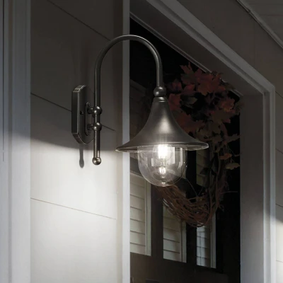 Afbeelding van Buitenwandlamp Ideal Lux Cima, antraciet, metaal, hoogte 46 cm